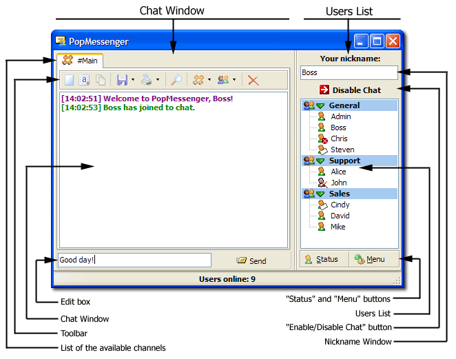 LAN Chat Software. PopMessenger